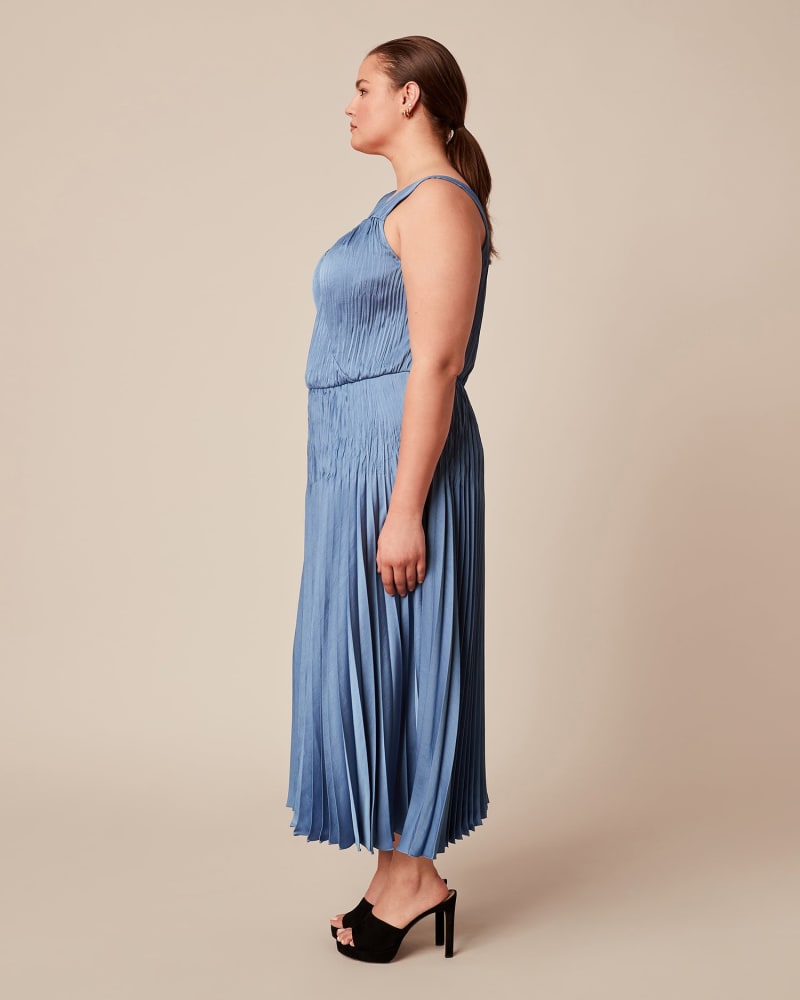 Vince pleated sale satin slip dress